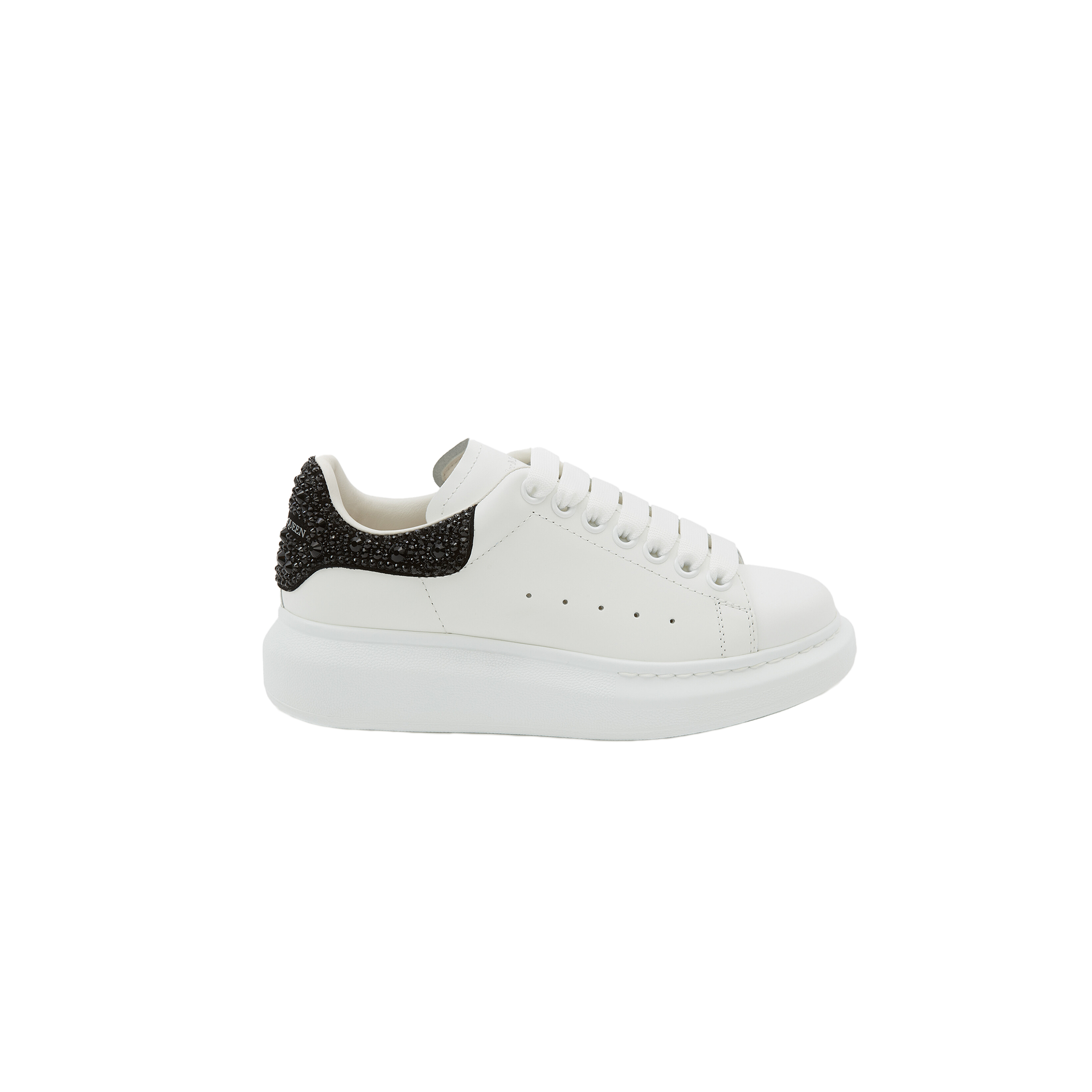 Ale*d*r m*q*en oversized sneaker in whitejet black 666407wia4z9581
